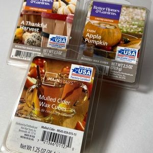 Harvest, Pumpkin and Cider scented wax cubes